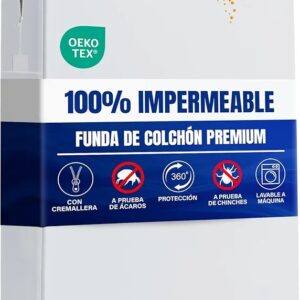Utopia Bedding Funda de Colchón 90 x 200 x 20 cm Impermeable