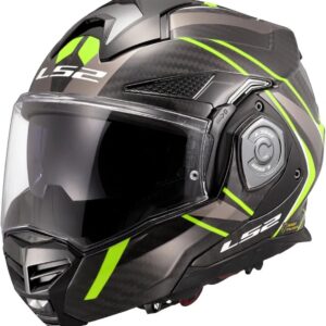 LS2, Casco Moto Modular ADVANT X CARBON FUTURE II Gloss H-V Yellow, XL