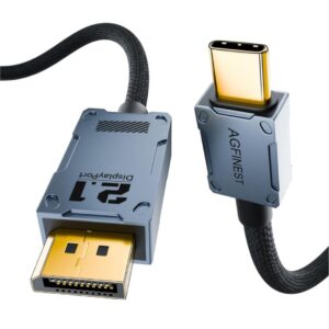 Cable USB C a DisplayPort 2.1, USB-C Thunderbolt 4/3 a DP2.1 80 Gbps.