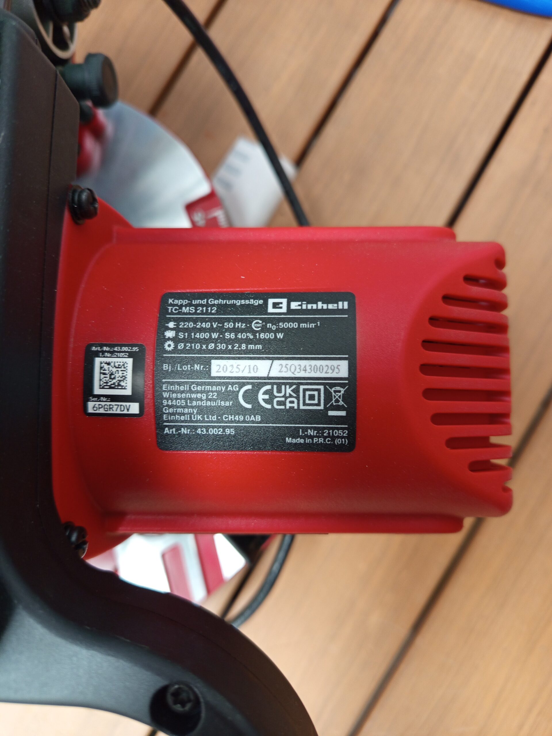 Einhell Ingletadora con cable TC-MS 2112-1600 W, 230 V. - Imagen 6