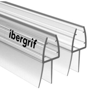 Ibergrif M102-80, 2 Junta para Mampara de Ducha 80 cm.
