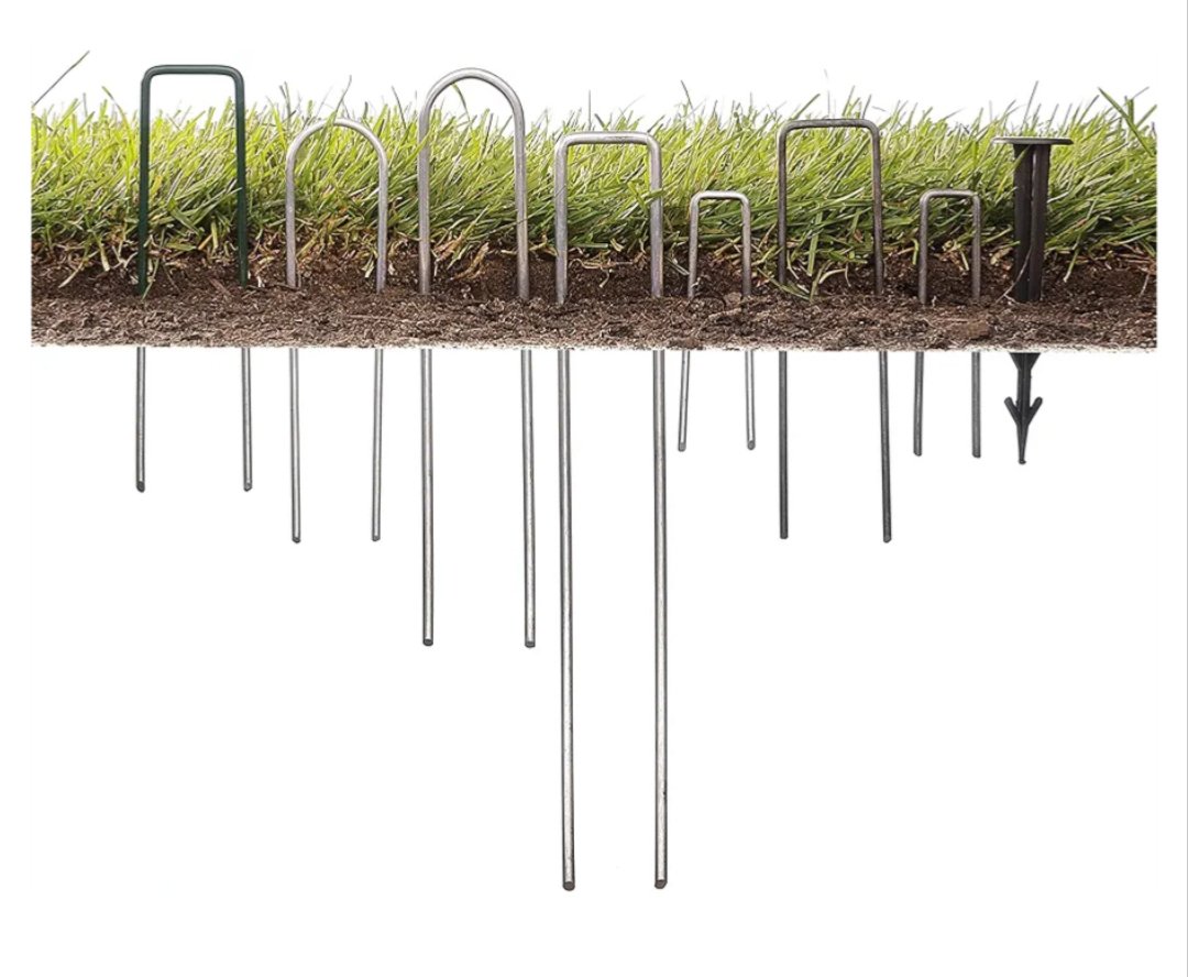 100 Grapas de sujeción de Metal - GardenMate. - Imagen 2