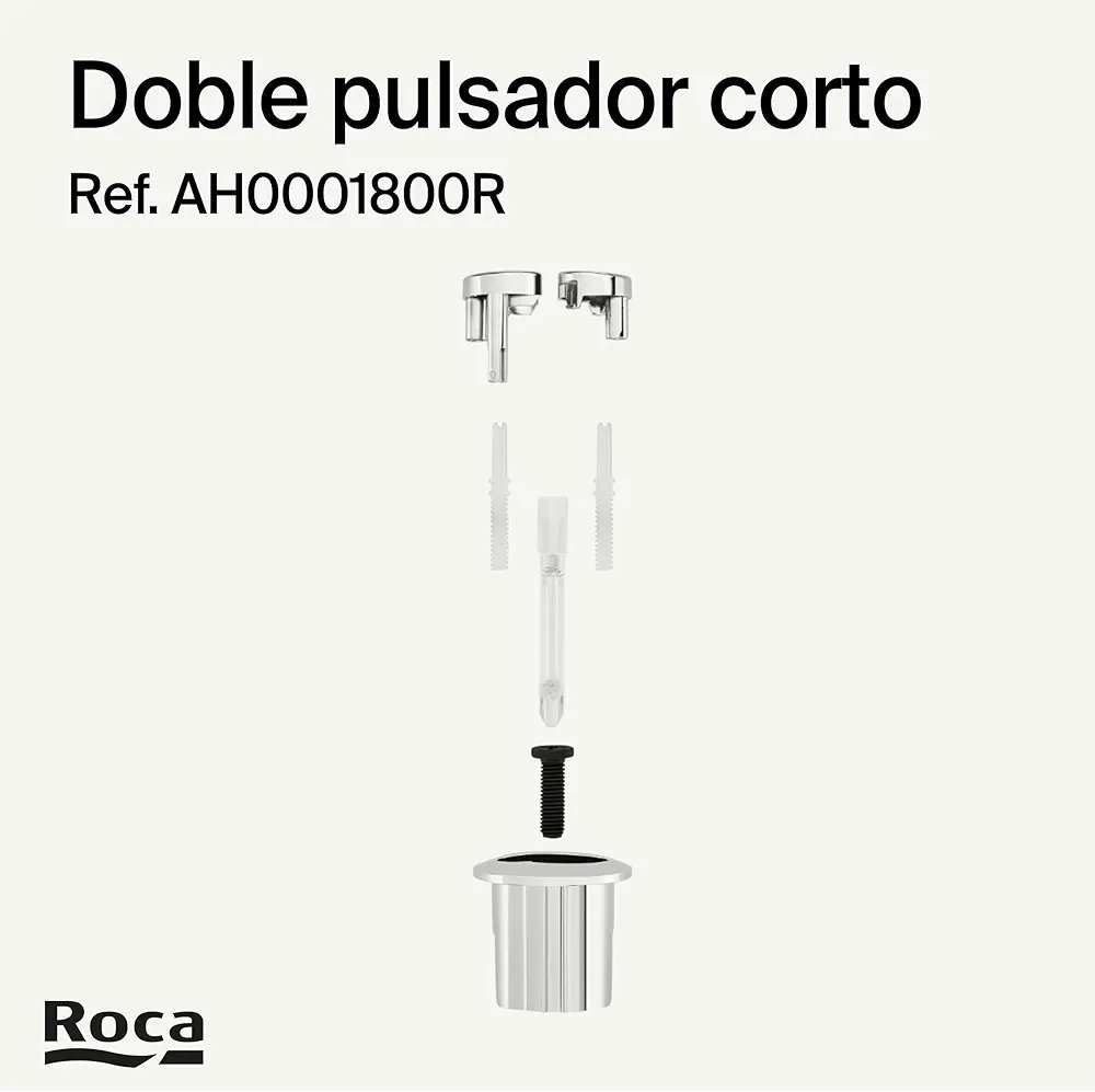 Pulsador Doble corto - AH0001800R - ROCA - Imagen 2