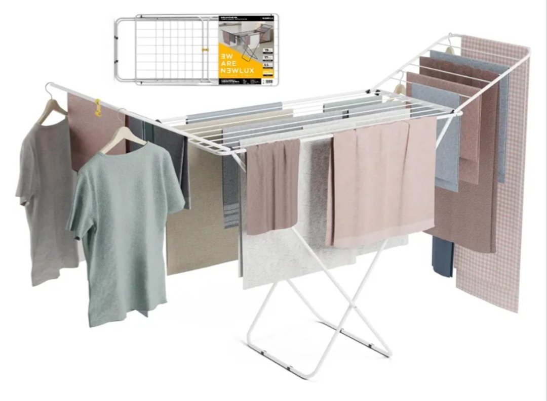 Newlux - Tendedero Plegable con Alas Stand