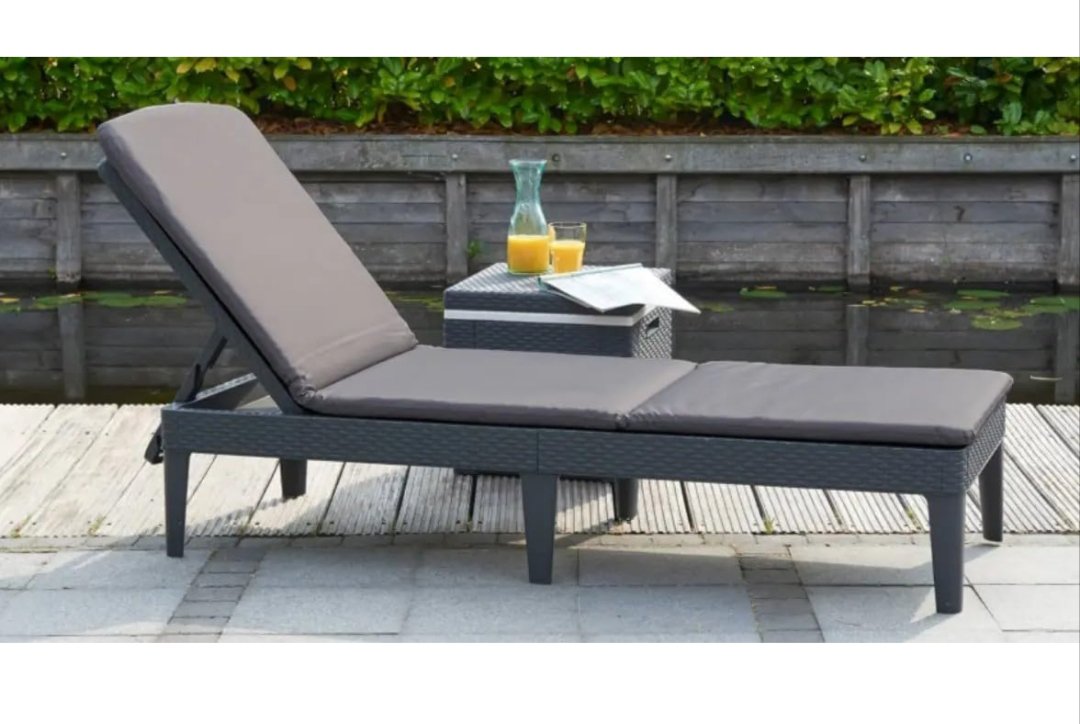 Keter Jaipur-Tumbona de Jardín Plegable, para Exterior terrazas