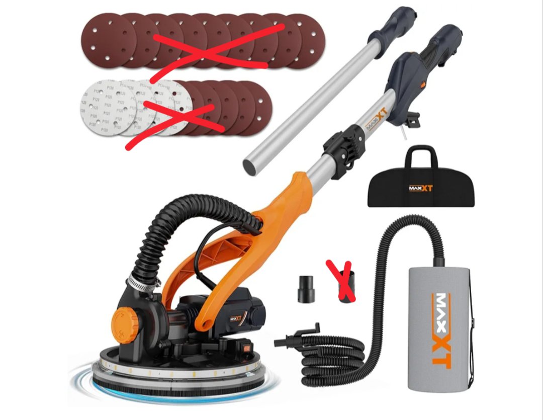 Lijadora Jirafa MAXXT 820W: plegable