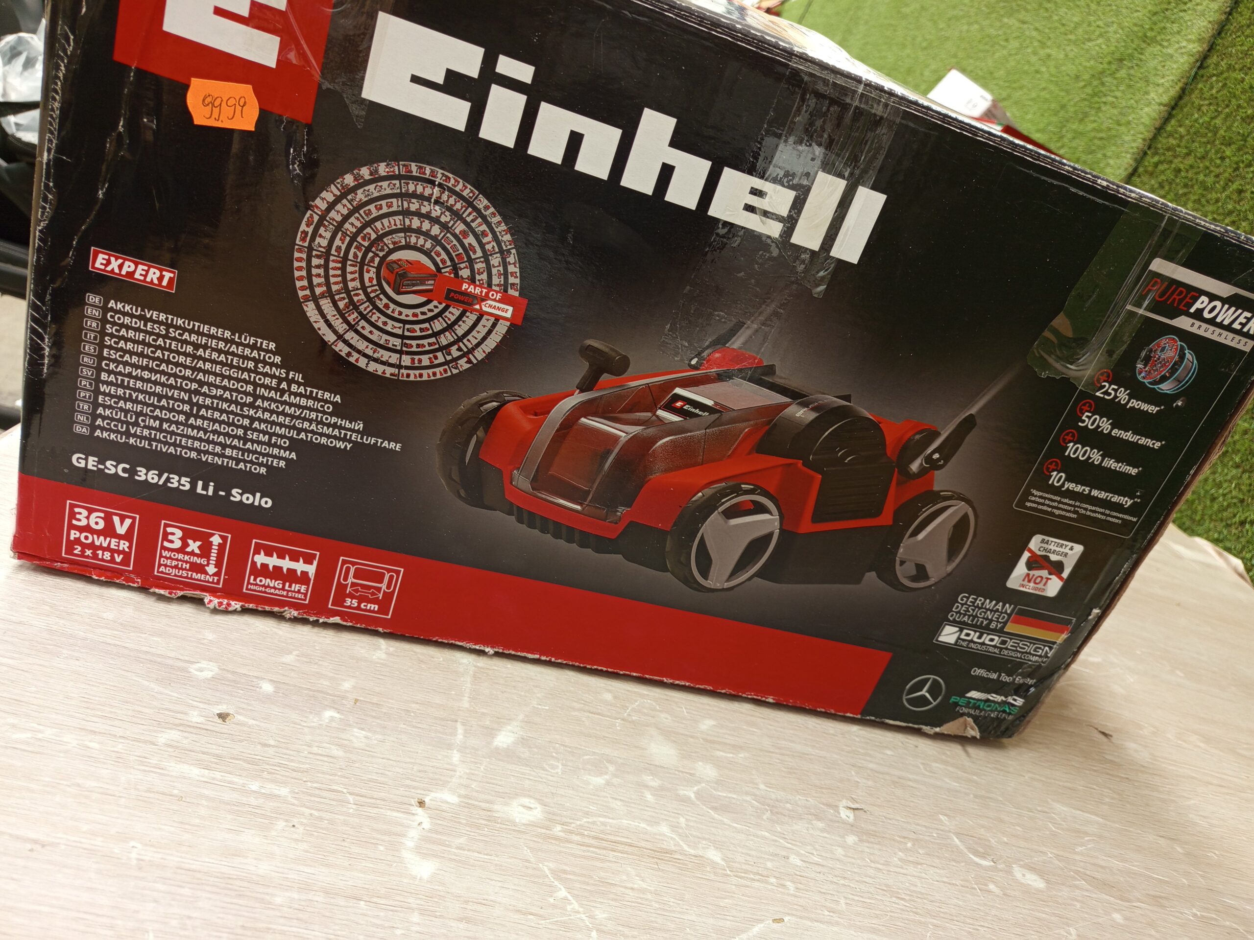 Einhell Escarificador-aireador inalámbrico GE-SC 36/35 Li-Solo - Imagen 3
