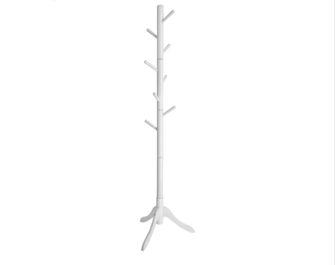 VASAGLE Perchero de madera RCR60WT