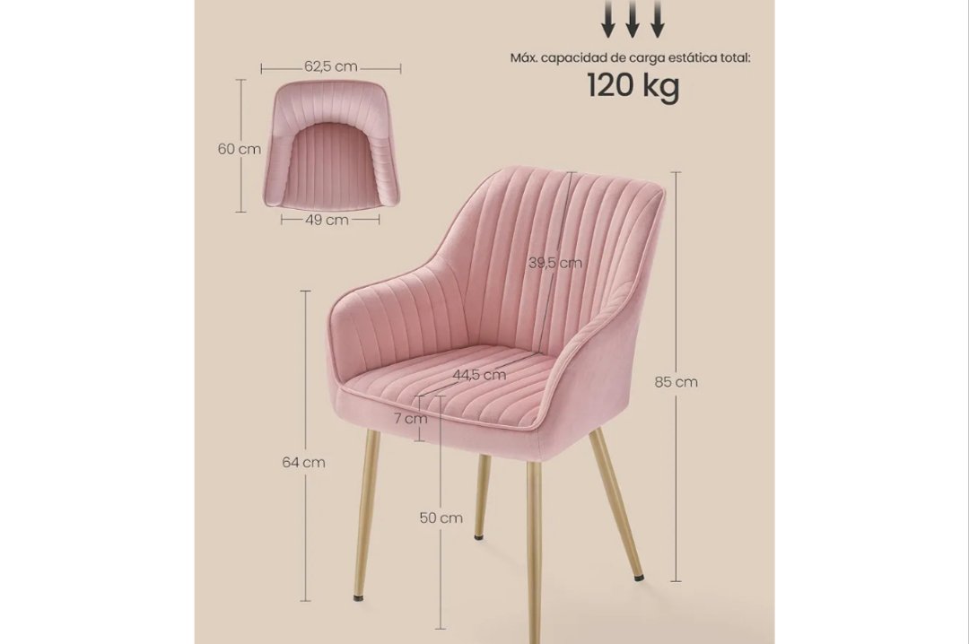 SONGMICS Silla de Comedor LDC087R01 - Imagen 2