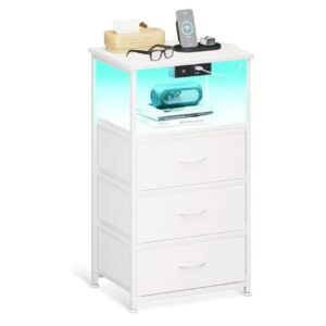 Coleshome Mesitas de Noche Blanco