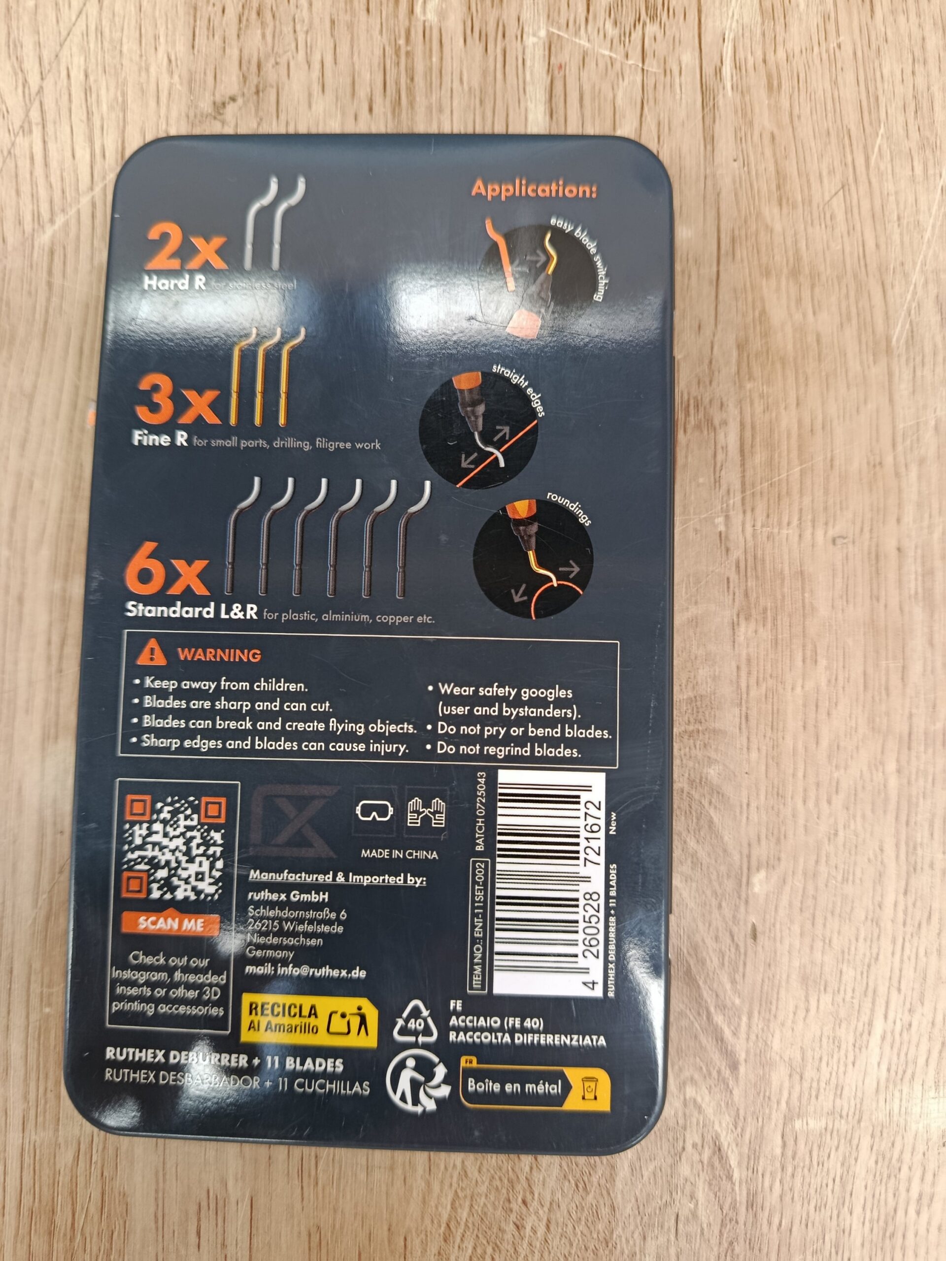 Ruthex Desbarbador acero inoxidable - ideal para impresión 3D - Imagen 6