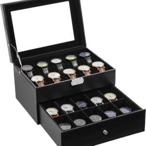 Uten Caja de Relojes con 20 Compartimentos