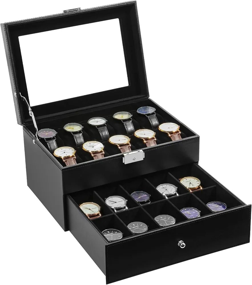 Uten Caja de Relojes con 20 Compartimentos