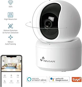 NIVIAN Cámara de vigilancia Interior Domo 360= - Imagen 2