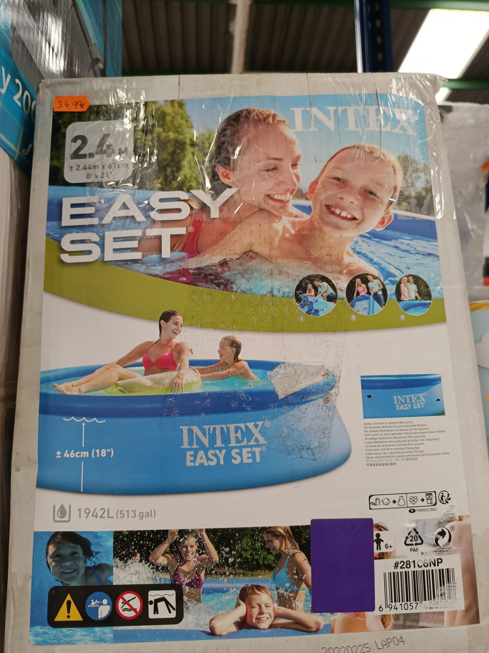 Intex 28106EH - Piscina Familiar portátil portátil, Color Azul - Imagen 8