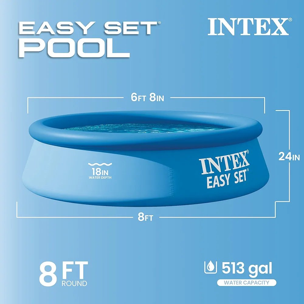 Intex 28106EH - Piscina Familiar portátil portátil, Color Azul - Imagen 2