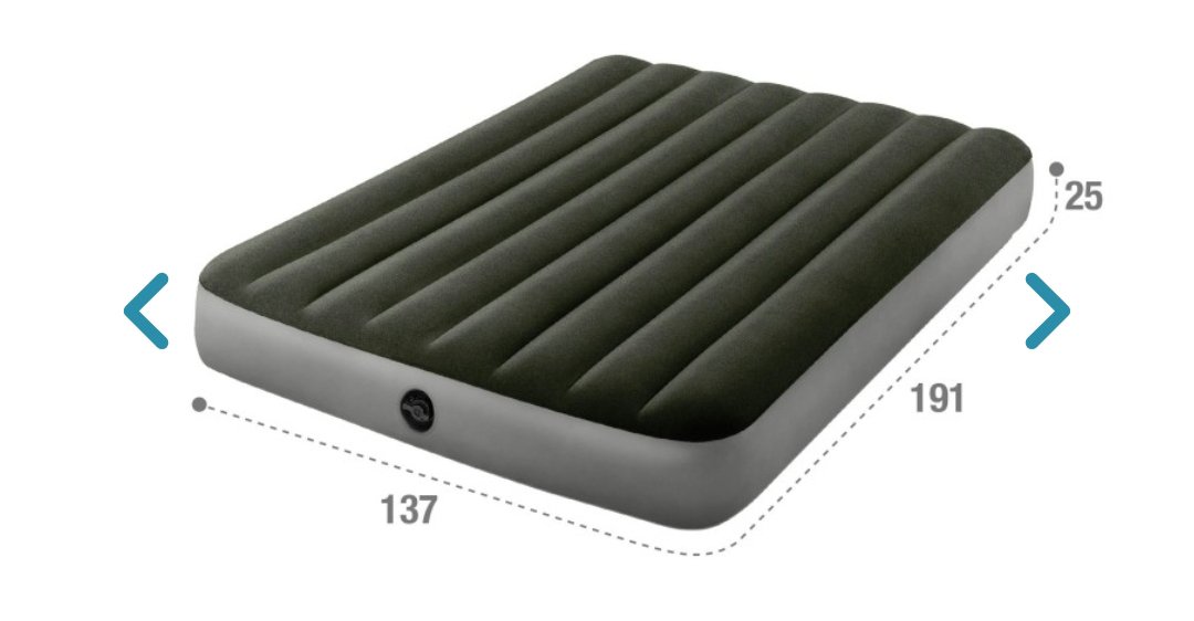 INTEX. Colchón hinchable medidas 137x191x25 cm para 2 personas. - Imagen 2