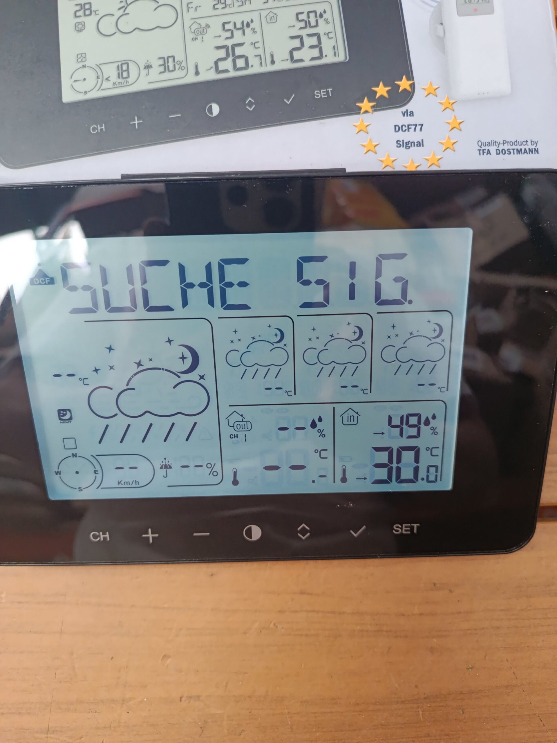 TFA Dostmann Meteotime Primo Negro LCD Batería. - Imagen 2