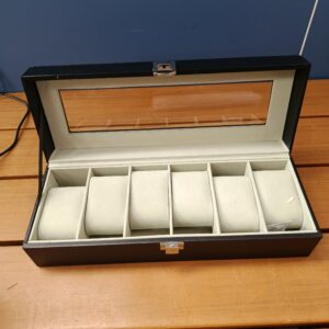 SONGMICS JWB006W01 Caja de Relojes con 6 Compartimentos.