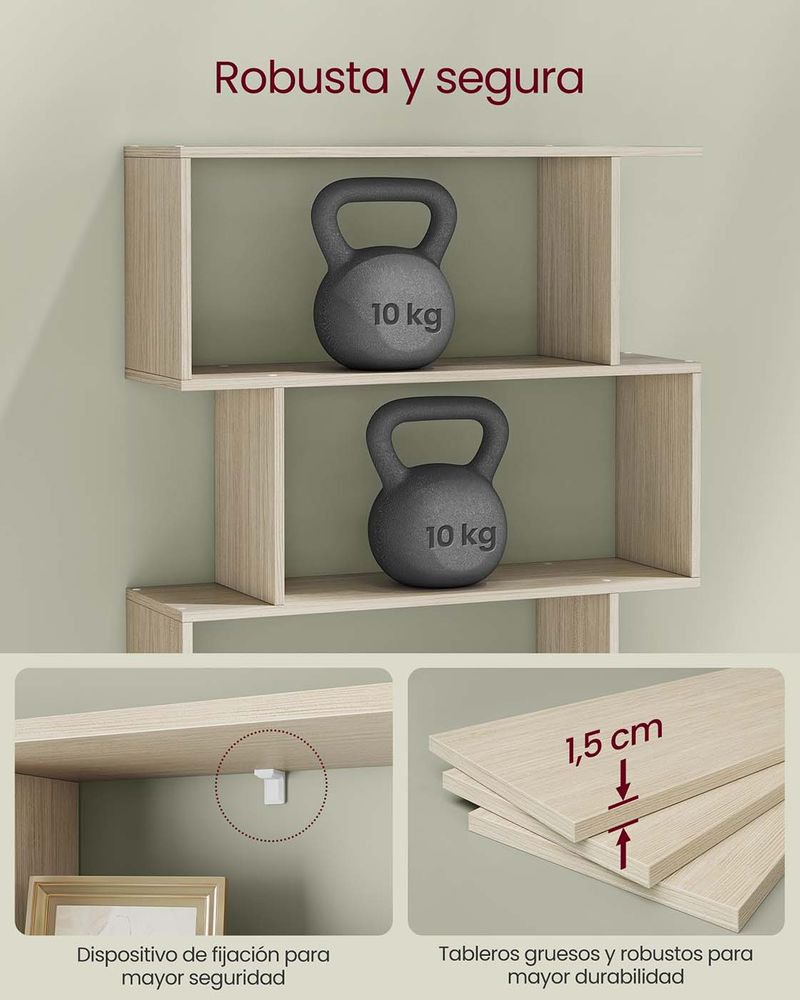 ESTANTERIA 6 NIVELES EN FORMA DE S - Imagen 3