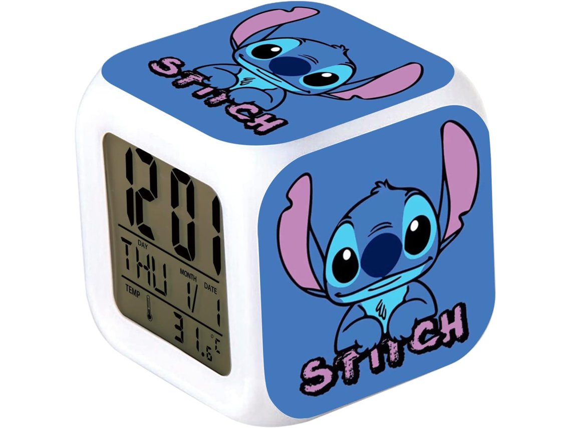 DESPERTADOR DIGITAL STITCH, CON LUZ