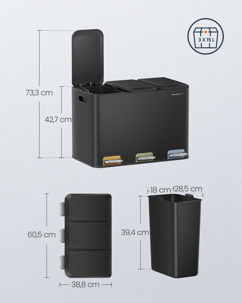CUBO DE COCINA TRIPLE - Imagen 2