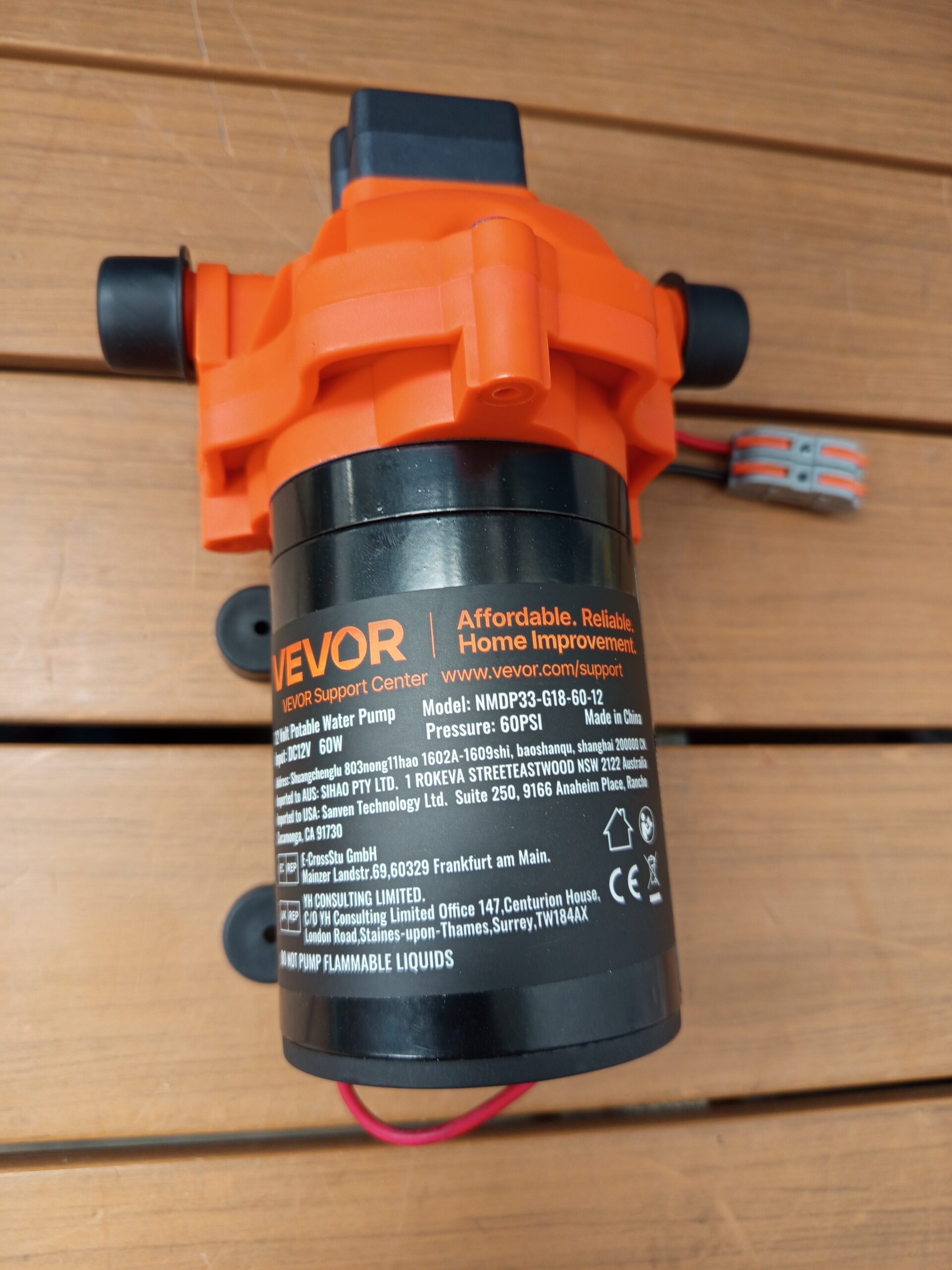 VEVOR Bomba de Diafragma 12 V 11,36 L/min, Bomba de Agua de 4 Cámaras.. - Imagen 3