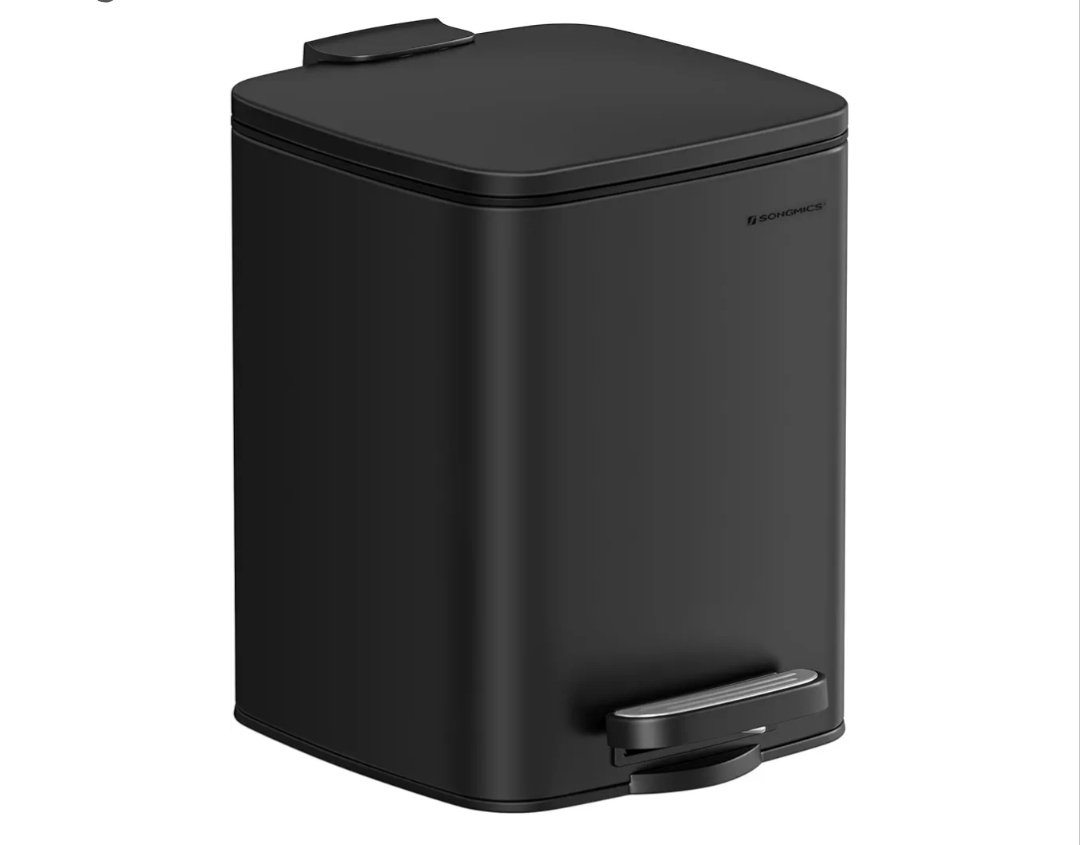 SONGMICS LTB590B0602 Cubo de Basura de Baño, 6 L