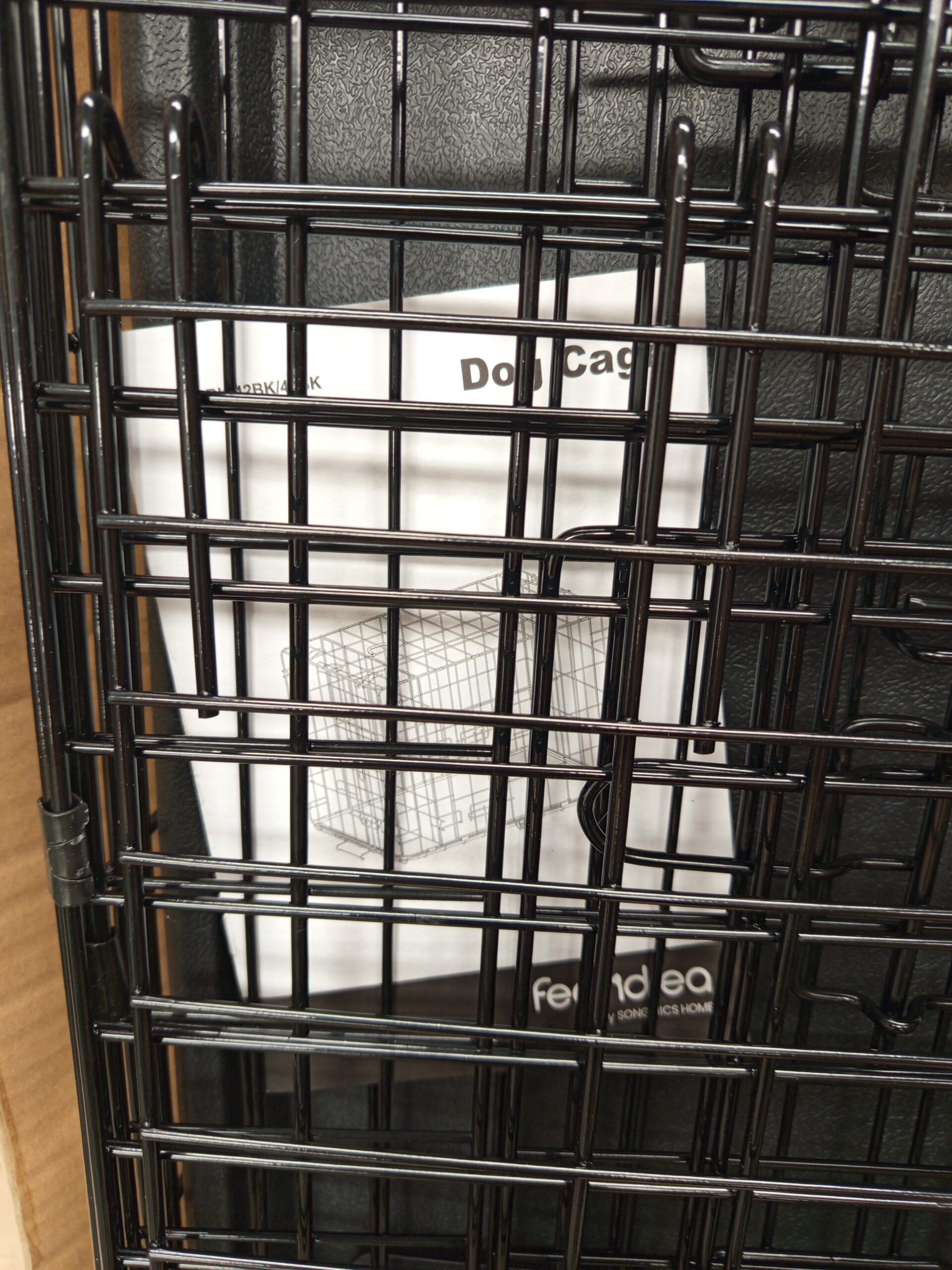 Feandrea PPD48BK Jaula para Perros Plegable con 2 Puertas. - Imagen 6