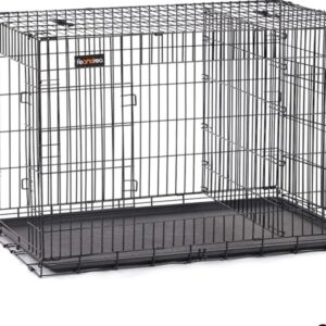 Feandrea PPD48BK Jaula para Perros Plegable con 2 Puertas.