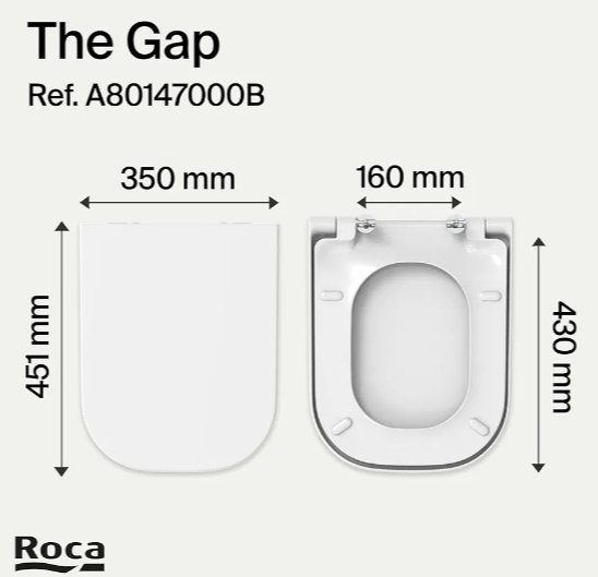 Roca The Gap - Tapa y asiento de Supralit. - Imagen 2