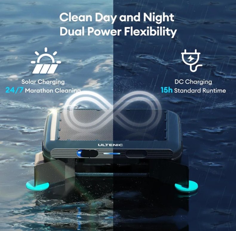 S1 - Limpiador de piscina inteligente con energía solar, 6 litros de capacidad. - Imagen 2