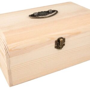 Rayher Cofre madera, cierre y asa de metal, 24,5x16,5x11,5 cm.