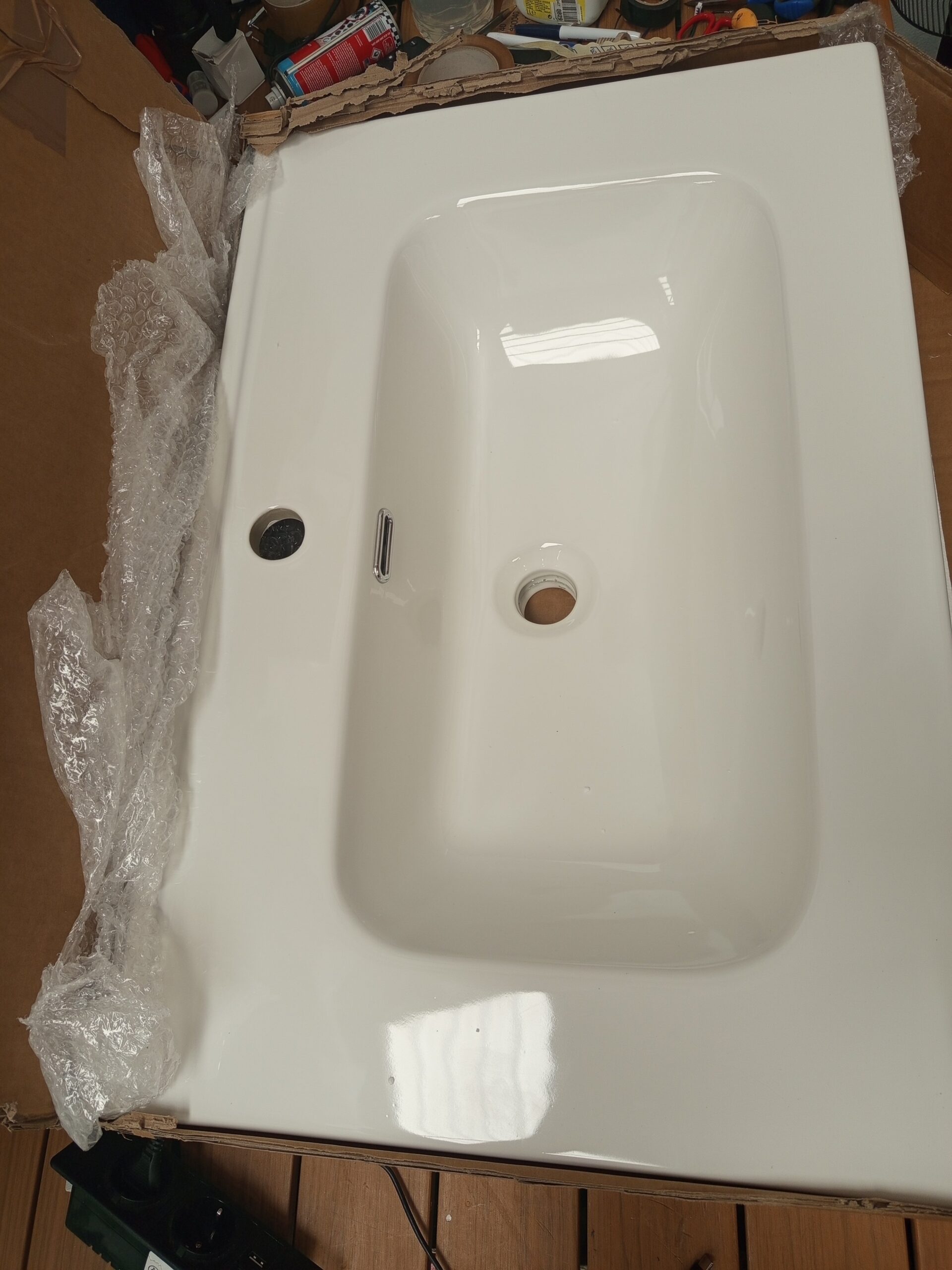 BAIKAL Lavabo Rectangular sobre Encimera Fondo 46cm | Ancho 71cm - Imagen 2