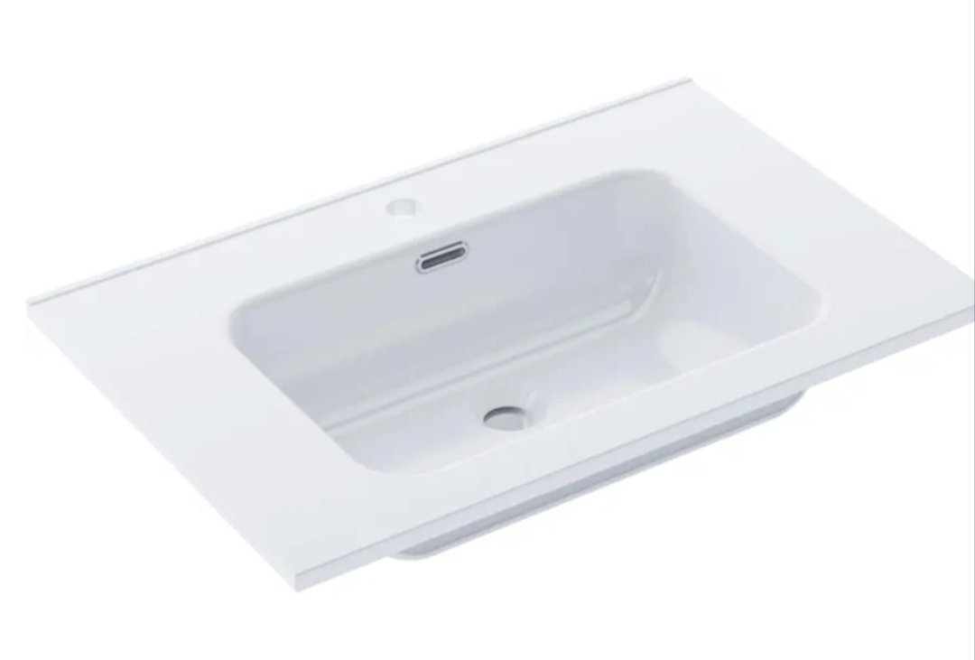BAIKAL Lavabo Rectangular sobre Encimera Fondo 46cm | Ancho 71cm