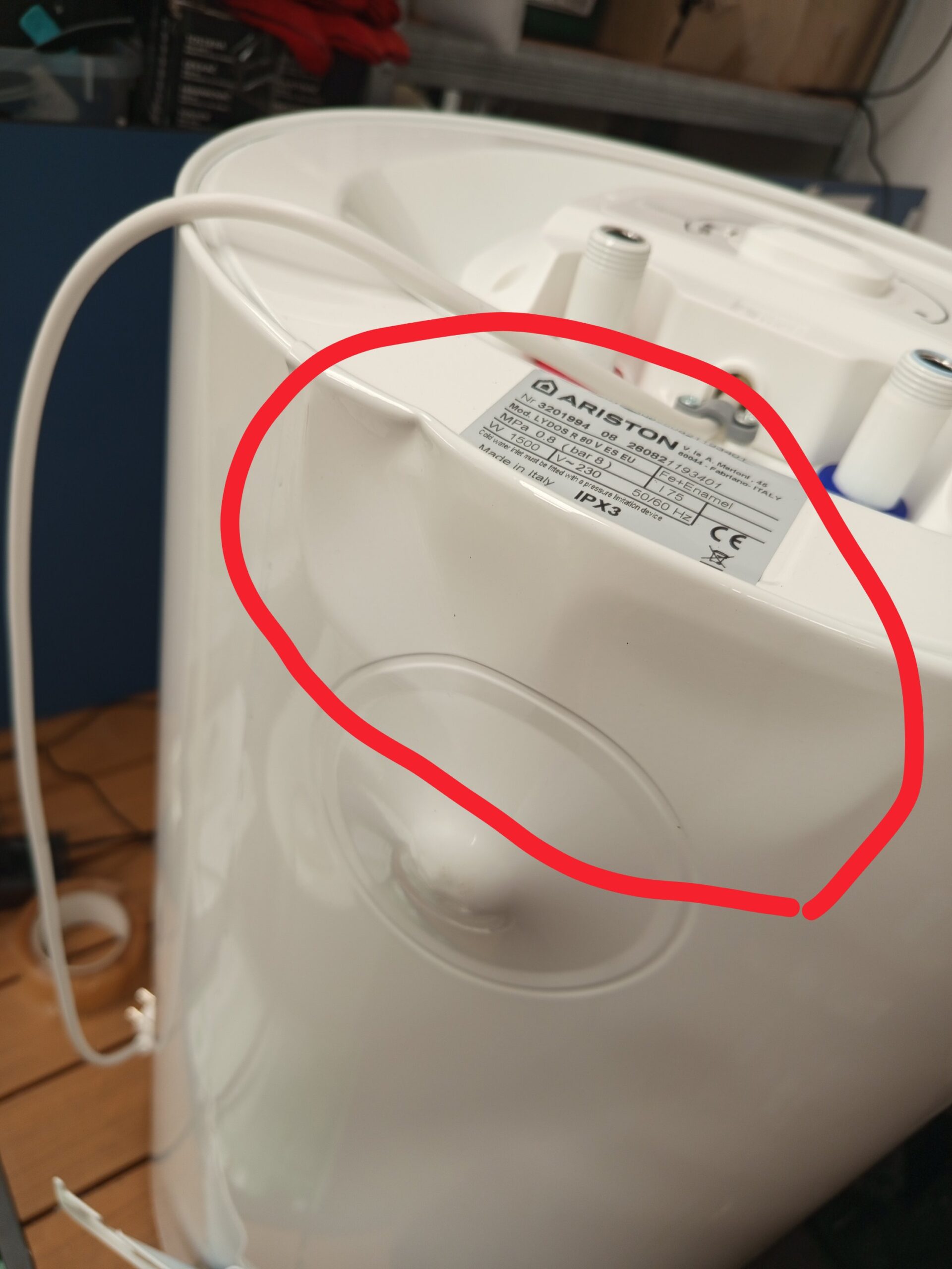 Ariston Lydos R - Termo Electrico 80 Litros. - Imagen 3