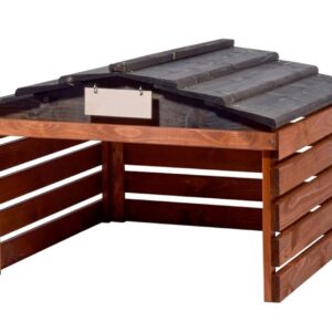 dobar® Garaje para Robot cortacésped de Madera con Techo extraíble.