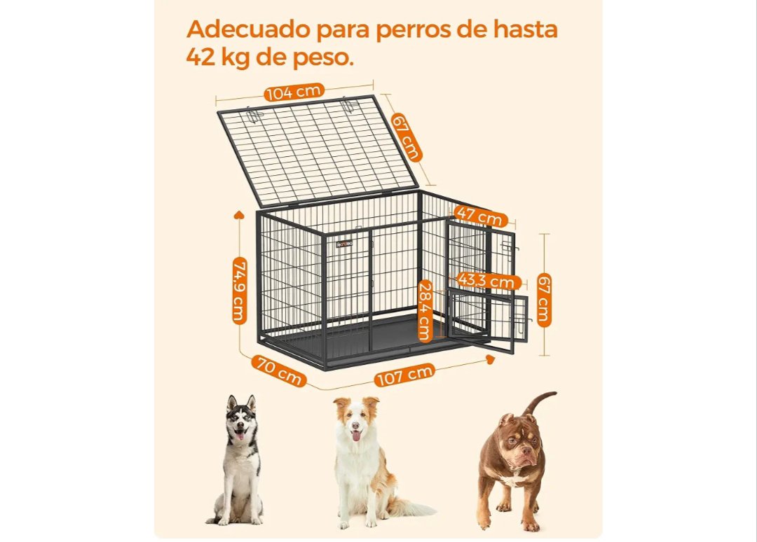 Feandrea Jaula Pesada para Perros PPD001B01 - Imagen 2
