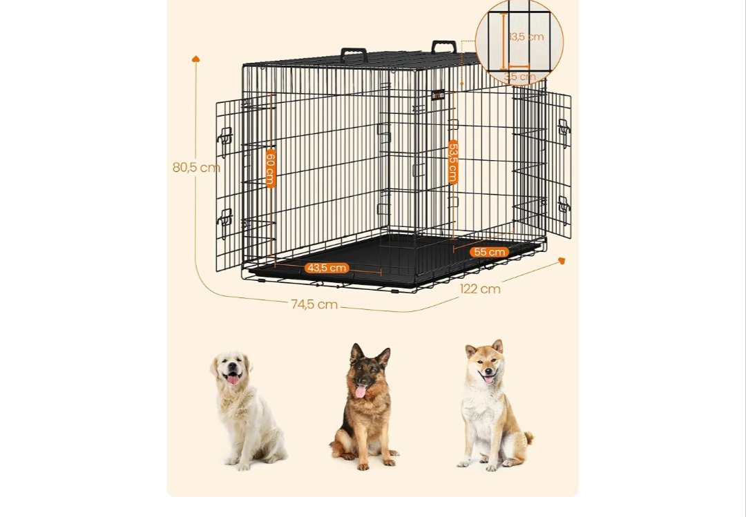 Feandrea Jaula para Perros PPD48H - Imagen 2