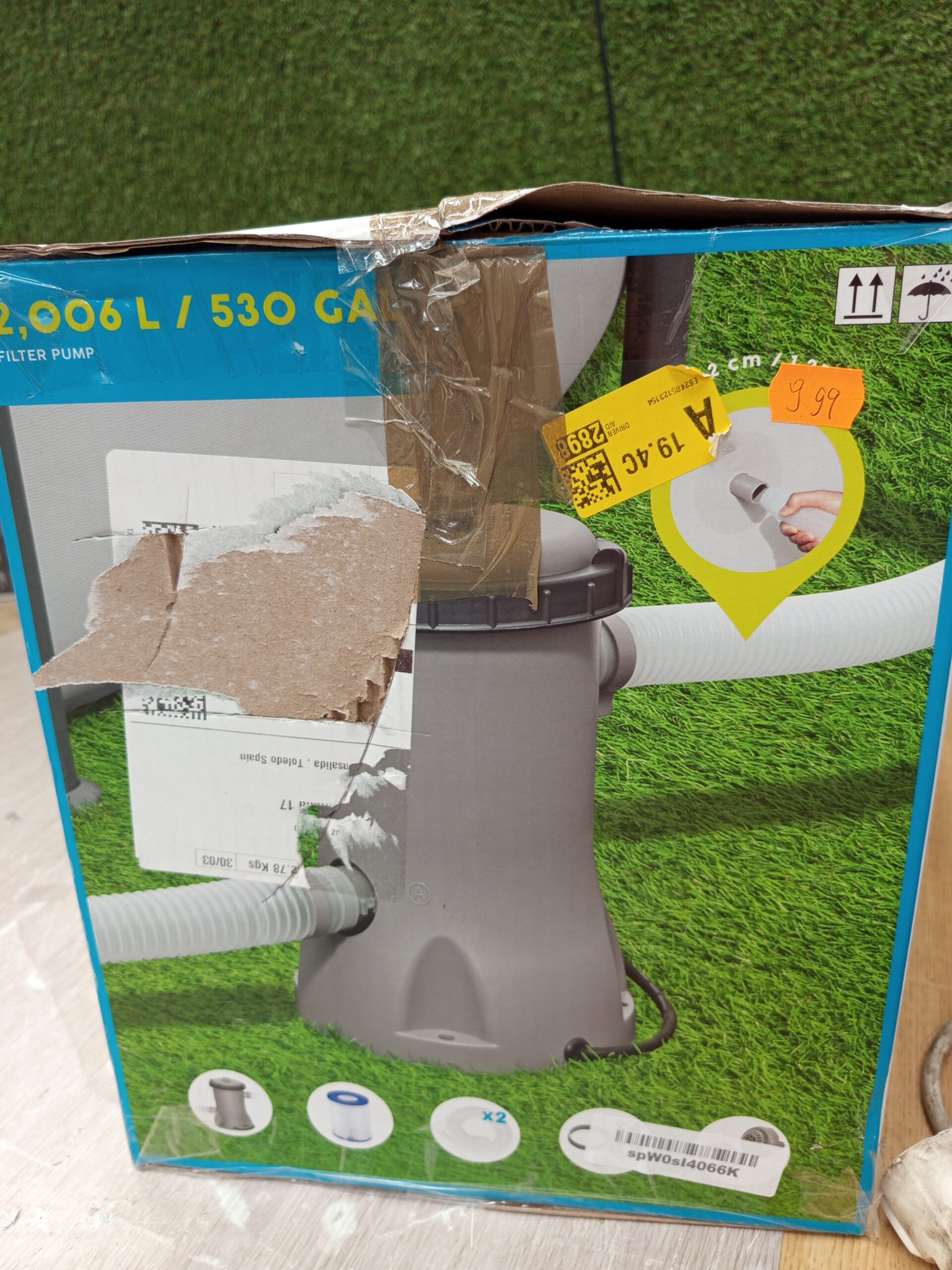 Intex Bomba Filtro de 530 GAL, Blanco, Gris. - Imagen 3