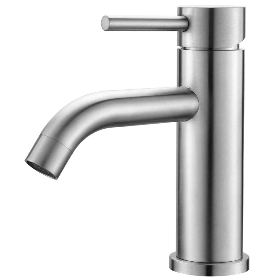Grifo de lavabo en acero inoxidable 304 cepillado