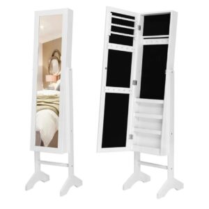 Songmics Espejo joyero de pie Armario JBC77W