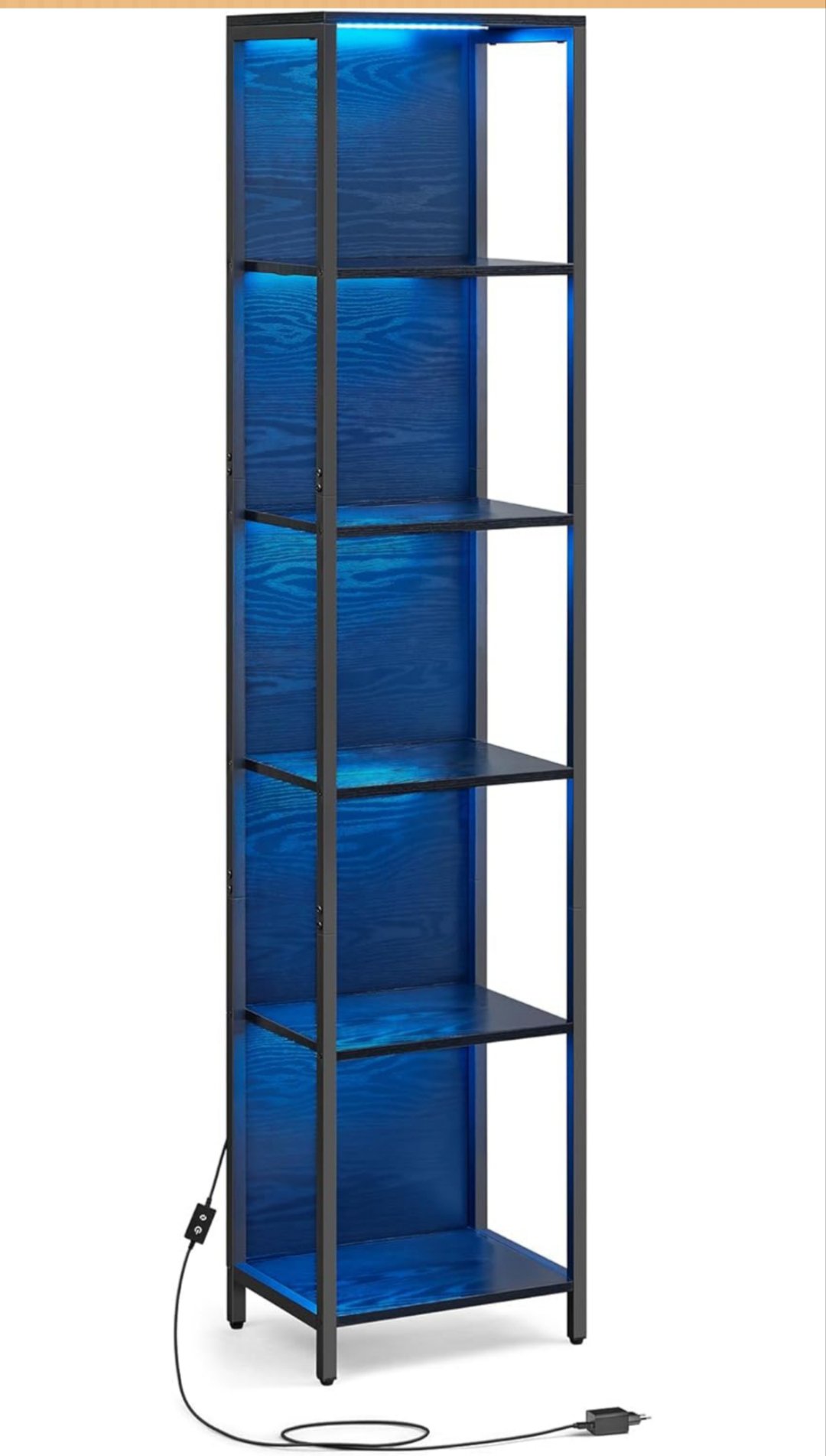 VASAGLE Estantería de 6 Niveles con Luz LED LLS121B57