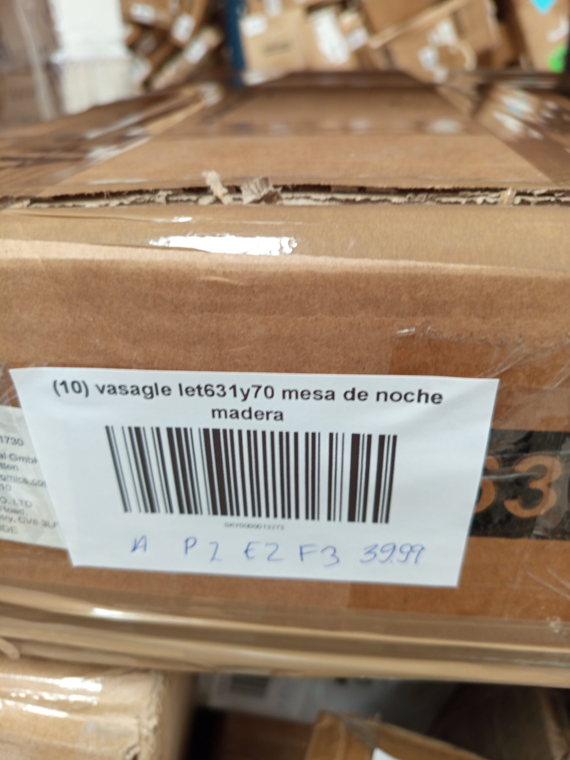 Mesita de noche VASAGLE con regleta LET631Y70 - Imagen 5