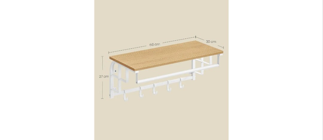 VASAGLE Perchero de Pared LCR012N01 - Imagen 2