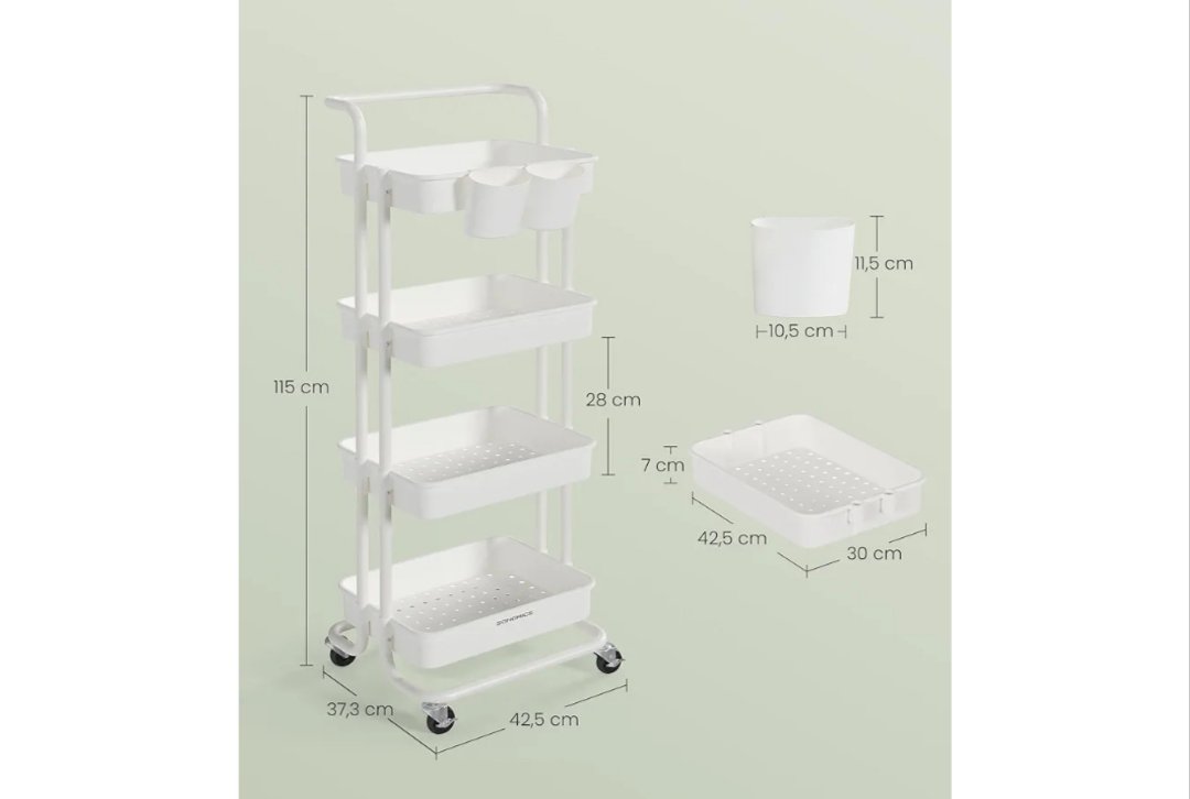 SONGMICS Carro Rodante BSC077WZ01 - Imagen 2
