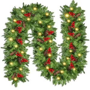 NUZEKY Guirnalda de Navidad, 1.8 m