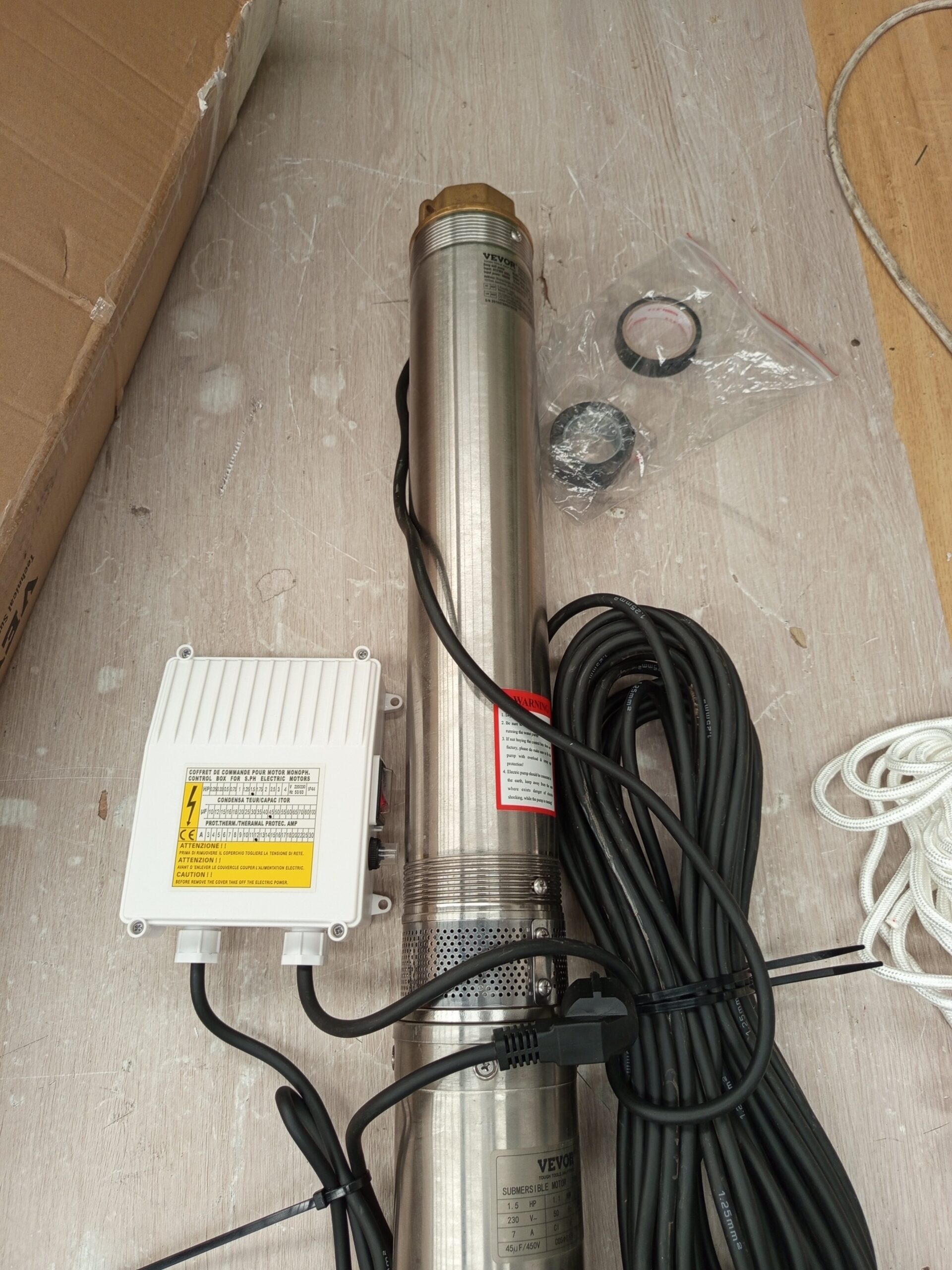 VEVOR Bomba Sumergible para Pozo Profundo - Imagen 6
