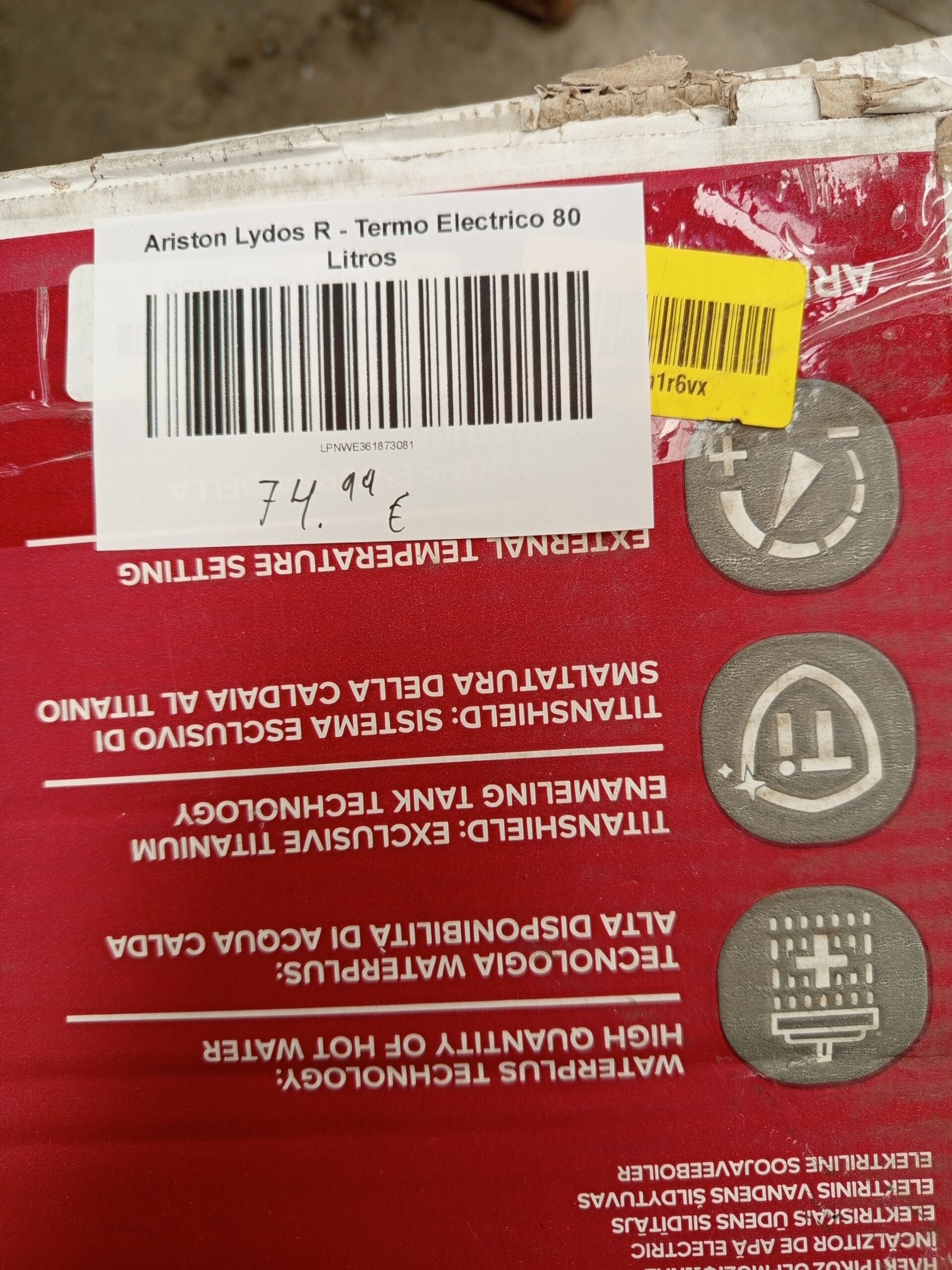 Ariston Lydos R - Termo Electrico 80 Litros. - Imagen 7