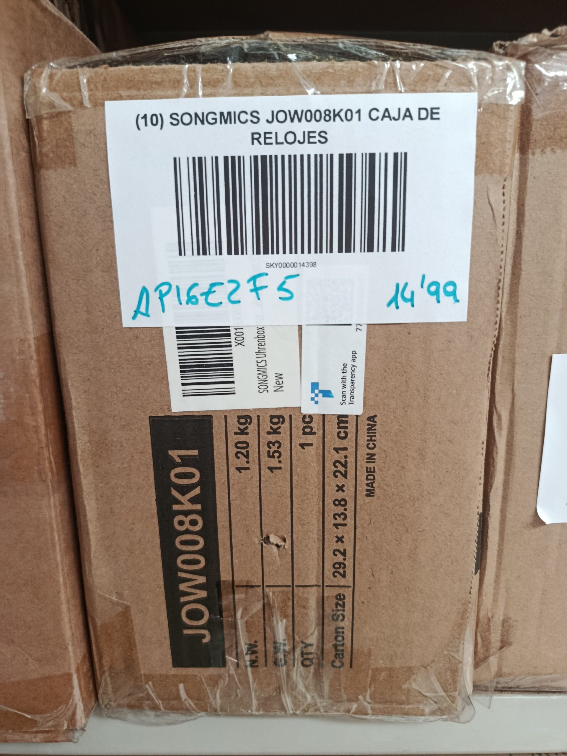 SONGMICS Caja de Relojes con 8 Ranuras JOW008K01 - Imagen 9